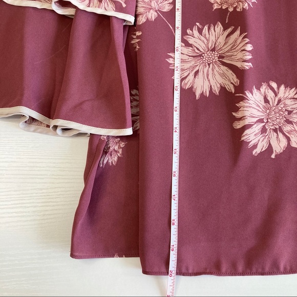 Vince Camuto Mauve Pink Floral Off Shoulder Blouse - Picture 7 of 8